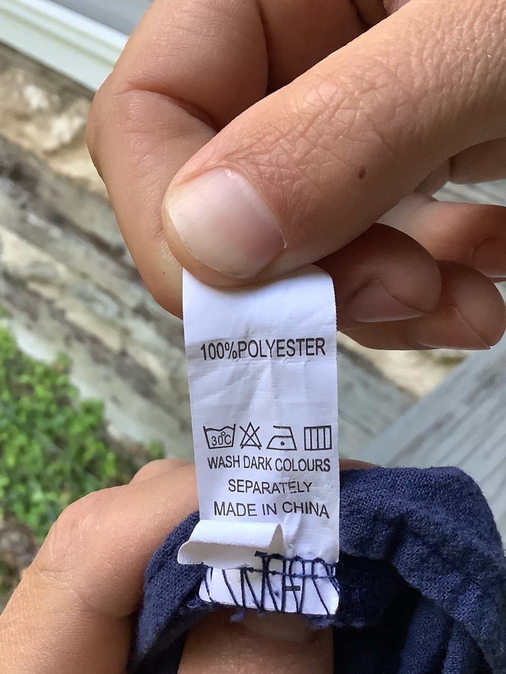 Women’s Navy Pintuck Button-Front Peasant Top - Picture 5 of 6